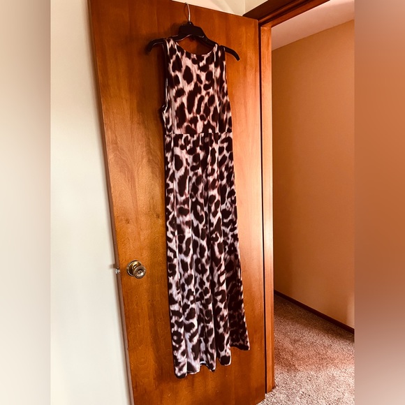 NY Collection Animal Print Maxi Dress Size Medium - Picture 2 of 12